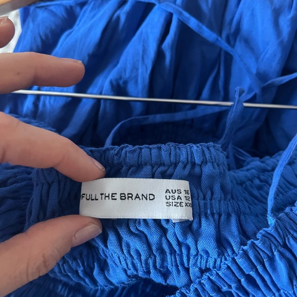 Faithfull the Brand Agolde Midi Dress Sicilian Blue XXL - Picture 8 of 11